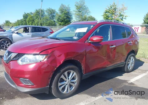 2015 Nissan Rogue Sv z USA, uszkodzony, nr VIN KNMAT2MV6FP522760